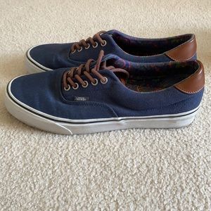 Navy Blue and Brown Vans